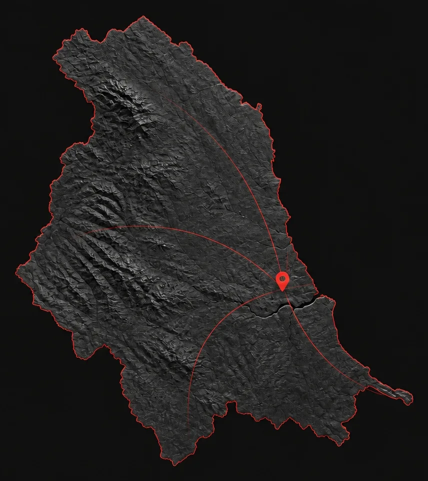 Map of the North East of England showing the areas Flame Block covers